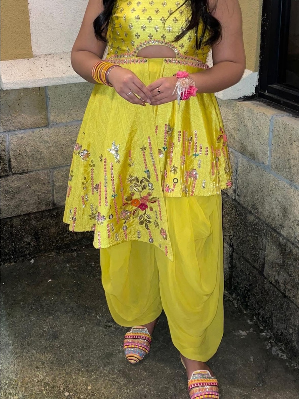 Yellow Embroidered Women Salwar Set